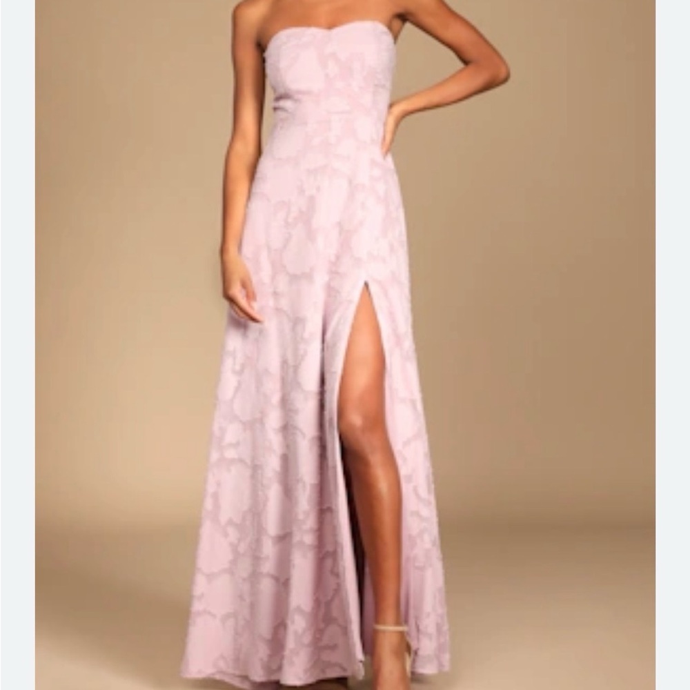 Lulu's Strapless Light Pink Dress